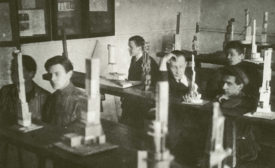 archival photo of russian design students
